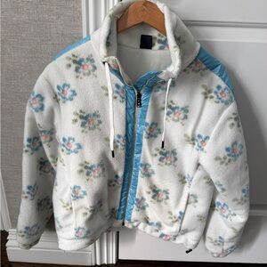 LoveShackFancy x Bogner Fleece Jacket with Blue Accents